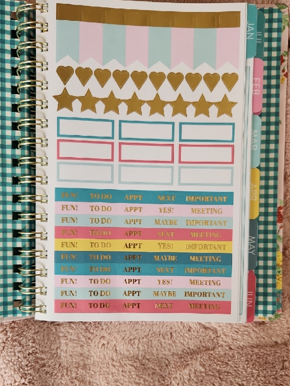 The Pioneer Woman Floral Weekly Planner in Teal, Pink, Yellow, Red - Picture 3 of 6